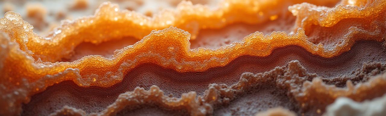 Close up of geological strata and data overlays