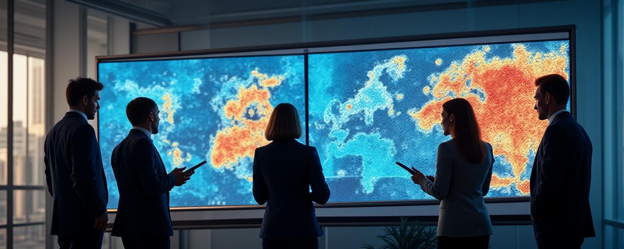 Geologists collaborating over advanced mineral data models
